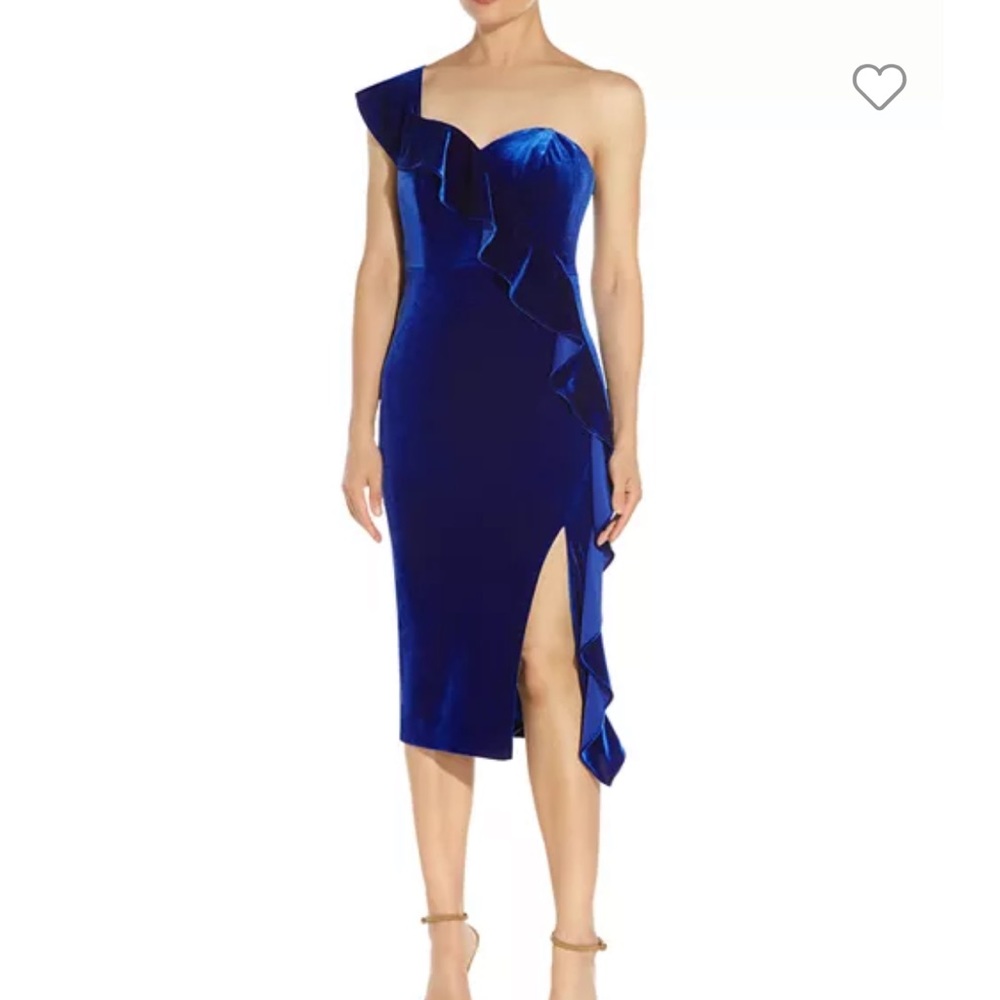 Aidan by Aidan Mattox One Shoulder Midi Dress